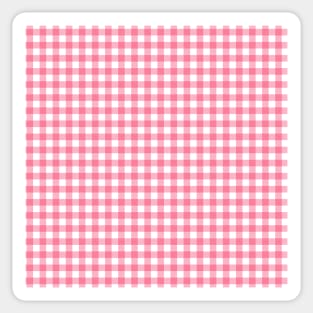 Pink White Checkered Sticker